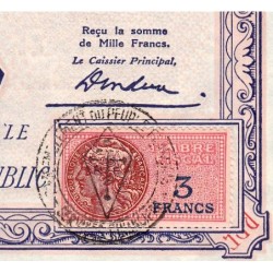 Rassemblement du Peuple Français - Type B-02c - 1'000 francs - Etat : SPL à SPL+