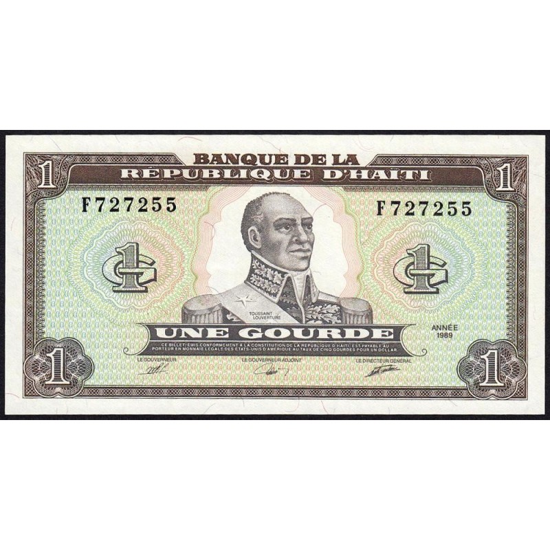 Haïti - Pick 253a - 1 gourde - Série F - 1989 - Etat : NEUF