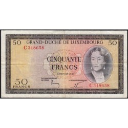 Luxembourg - Pick 51a - 50 francs - Série C - 06/02/1961 - Etat : TTB