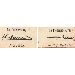 Nouvelle-Calédonie - Nouméa - Pick 53 - 2 francs - 15/07/1942 - Etat : TTB- à TTB
