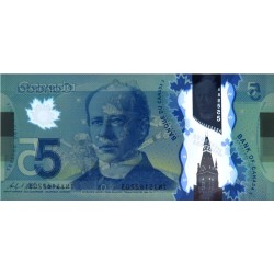 Canada - Pick 106d - 5 dollars - Série INJ - 2013 (2021) - Polymère - Etat : pr.NEUF