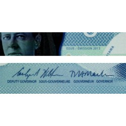 Canada - Pick 106d - 5 dollars - Série INJ - 2013 (2021) - Polymère - Etat : NEUF