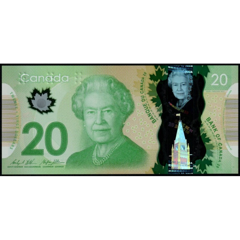 Canada - Pick 108b - 20 dollars - Série FYW - 2012 (2016) - Polymère - Etat : NEUF
