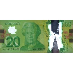 Canada - Pick 108b - 20 dollars - Série FYW - 2012 (2016) - Polymère - Etat : NEUF