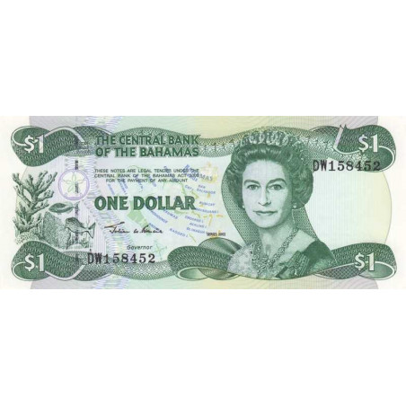 Bahamas - Pick 70 - 1 dollar - Série - Série DW - 2002 - Etat : NEUF