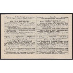 Hongrie - Loterie - Huitième de billet - Deuxième classe - 2,50 korona - 1905 - Etat : SUP