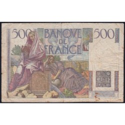 F 34-03 - 07/11/1945 - 500 francs - Chateaubriand - Série F.58 - Etat : TB-