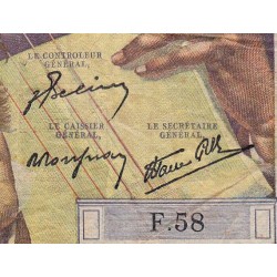 F 34-03 - 07/11/1945 - 500 francs - Chateaubriand - Série F.58 - Etat : TB-