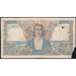 F 47-54 - 31/05/1946 - 5000 francs - Empire Français - Série W.2364 (remplacement) - Etat : B+