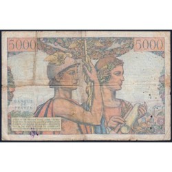 F 48-05 - 16/08/1951 - 5000 francs - Terre et Mer - Série T.80 - Etat : TB-