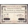 Assignat 20a - 5 livres - 1 novembre 1791 - Série 95H - Etat : TTB