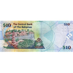Bahamas - Pick 73A - 10 dollars - Série M - 2009 - Etat : NEUF