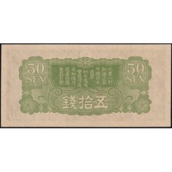 Chine - Occupation Militaire Japonaise - Pick M 14 - 50 sen - Sans série - 1938 - Etat : pr.NEUF