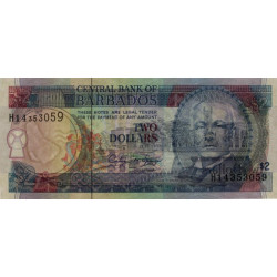 Barbade - Pick 46 - 2 dollars - Série H14 - 1995 - Etat : NEUF
