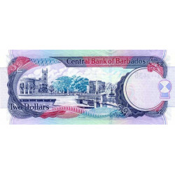 Barbade - Pick 66b - 2 dollars - Série H51 - 01/05/2007 (2009) - Etat : NEUF