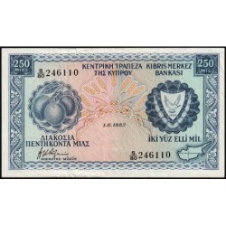 Chypre - Pick 41c_8 - 250 mils - Série S/80 - 01/06/1982 - Etat : SUP