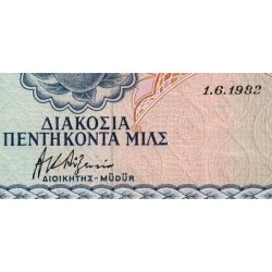 Chypre - Pick 41c_8 - 250 mils - Série S/80 - 01/06/1982 - Etat : SUP