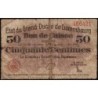 Luxembourg - Pick 26_1 - 50 centimes - Sans série - 1919 - Etat : B-