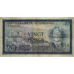 Luxembourg - Pick 49a - 20 francs - Série A - 1955 - Etat : TB+