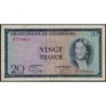 Luxembourg - Pick 49a - 20 francs - Série F - 1955 - Etat : TTB