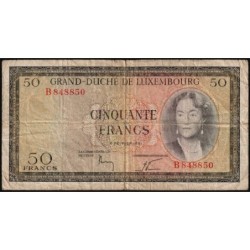 Luxembourg - Pick 51a - 50 francs - Série B - 06/02/1961 - Etat : TB-