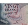 Luxembourg - Pick 54a - 20 francs - Série B - 07/03/1966 - Etat : TB