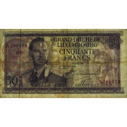 Luxembourg - Pick 55a - 50 francs - Série A - 25/08/1972 - Etat : TB