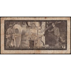 Luxembourg - Pick 55a - 50 francs - Série B - 25/08/1972 - Etat : B+