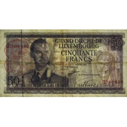 Luxembourg - Pick 55a - 50 francs - Série B - 25/08/1972 - Etat : TB+