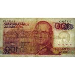 Luxembourg - Pick 57a_1 - 100 francs - Série C - 14/08/1980 - Etat : TB