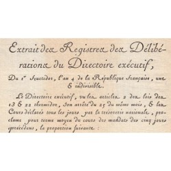 Assignat - Isère - Affichette concernant les mandats territoriaux de 5 francs - 1796