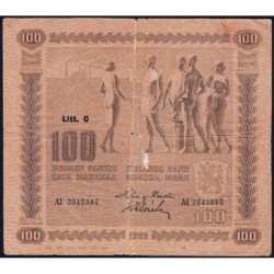 Finlande - Pick 65a_7 - 100 markkaa - Litt. C - Série AI - 1922 (1931) - Etat : TB-