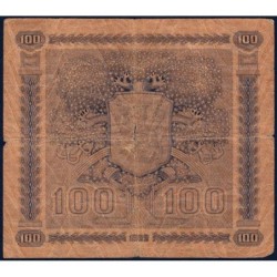 Finlande - Pick 65a_15 - 100 markkaa - Litt. C - Série Ö - 1922 (1931) - Etat : TB-