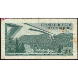 Luxembourg - Pick 53a - 10 francs - Série D - 20/03/1967 - Etat : TB-