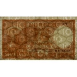 Norvège - Pick 31f - 10 kroner - Série R - 1973 - Etat : TB