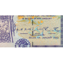 Belize - Pick 60b - 2 dollars - Série CC - 01/01/2002 - Etat : NEUF