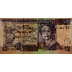 Belize - Pick 60b - 2 dollars - Série CC - 01/01/2002 - Etat : NEUF