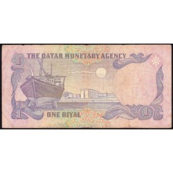 Qatar - Pick 13b - 1 riyal - Série ‭و / 35 - 1985 - Etat : B+