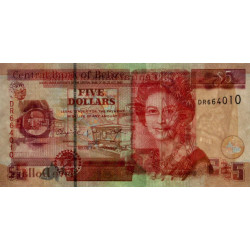 Belize - Pick 67e - 5 dollars - Série DR - 01/11/2011 - Etat : NEUF