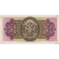 Bermudes - Pick 14 - 5 shillings - Série J/5 - 17/02/1947 - Etat : TTB