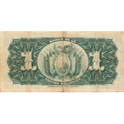 Bolivie - Pick 112_2 - 1 boliviano - 11/05/1911 (1929) - Série V1 - Etat : TB+