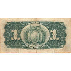 Bolivie - Pick 112_3 - 1 boliviano - 11/05/1911 (1929) - Série O3 - Etat : TB