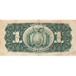 Bolivie - Pick 112_3 - 1 boliviano - 11/05/1911 (1929) - Série F4 - Etat : TB+