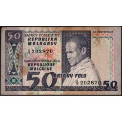 Madagascar - Pick 62 - 50 francs - 10 ariary - Série A/15 - 1974 - Etat : TB-