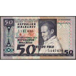 Madagascar - Pick 62 - 50 francs - 10 ariary - Série A/29 - 1974 - Etat : TTB