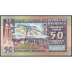 Madagascar - Pick 62 - 50 francs - 10 ariary - Série A/57 - 1974 - Etat : NEUF