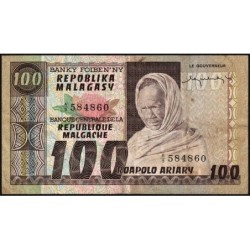 Madagascar - Pick 63 - 100 francs - 20 ariary - Série A/9 - 1974 - Etat : TB