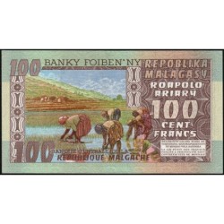 Madagascar - Pick 63 - 100 francs - 20 ariary - Série A/19 - 1974 - Etat : NEUF