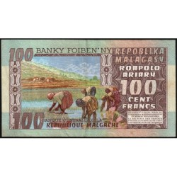 Madagascar - Pick 63 - 100 francs - 20 ariary - Série A/19 - 1974 - Etat : TTB+