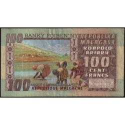 Madagascar - Pick 63 - 100 francs - 20 ariary - Série A/27 - 1974 - Etat : TTB